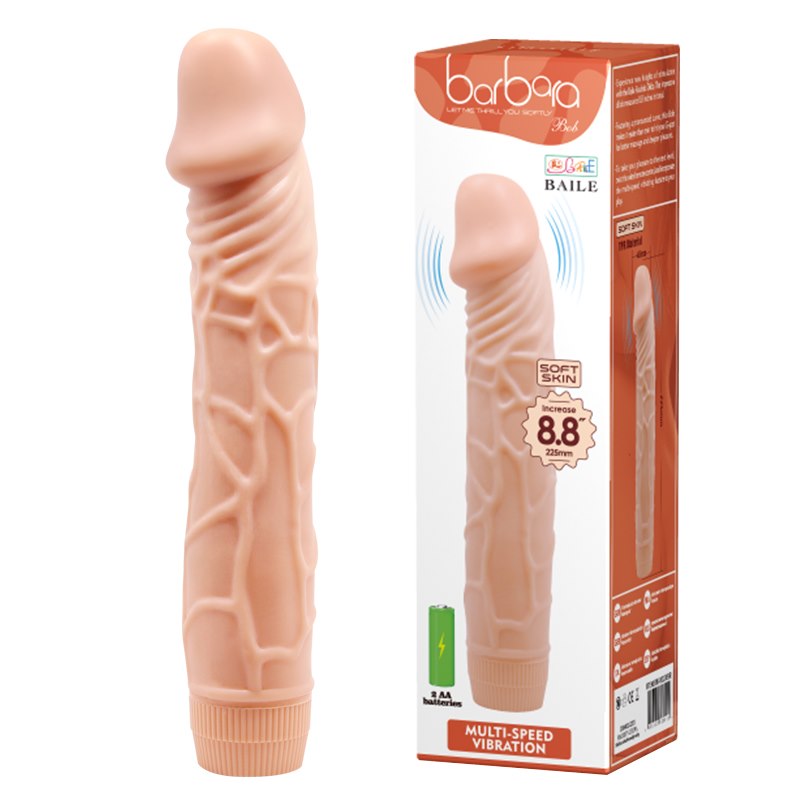Realistisk vibrator med steglös vibration – 15 cm