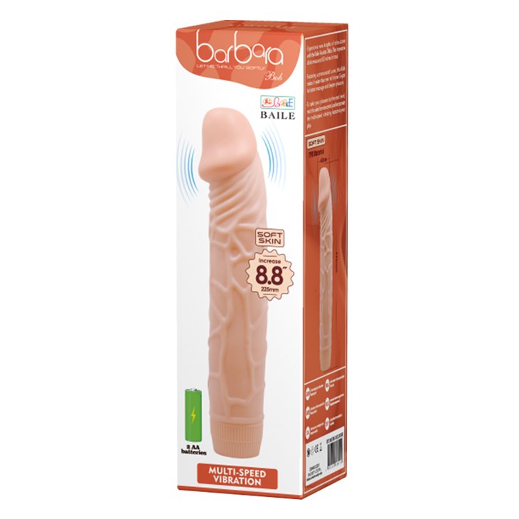 Realistisk vibrator med steglös vibration – 15 cm