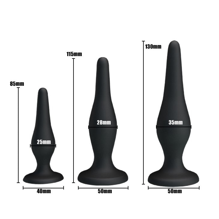 Pretty Love Mini Anal Kit 3-pack svart