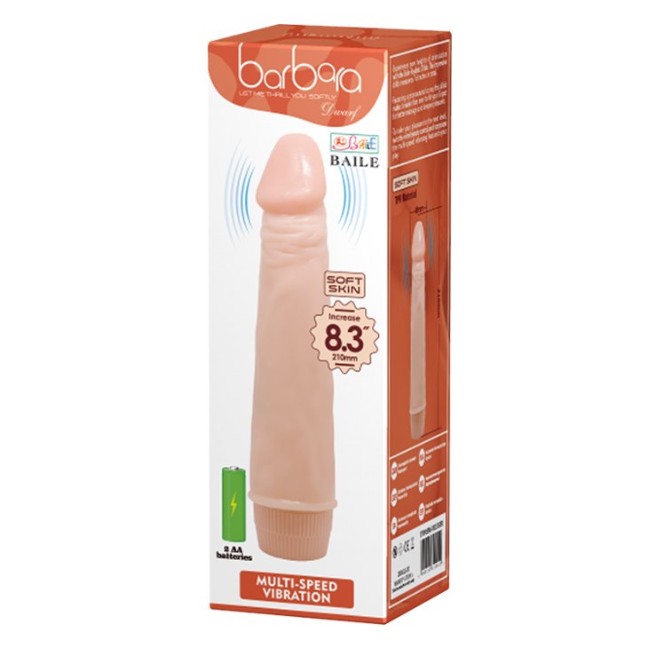 Lybaile Realistisk vibrator med vibration hudfärgad