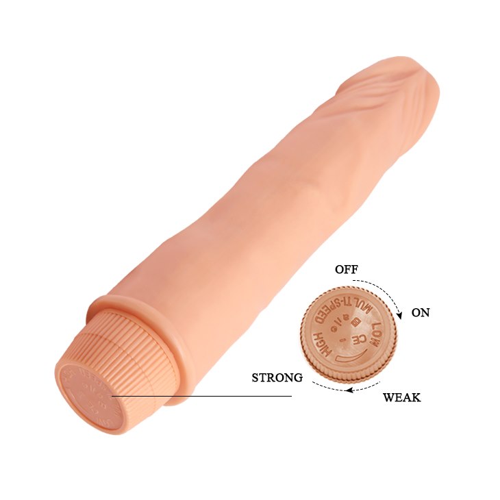 Lybaile Realistisk vibrator med vibration hudfärgad