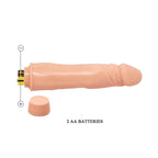 Lybaile Realistisk vibrator med vibration hudfärgad