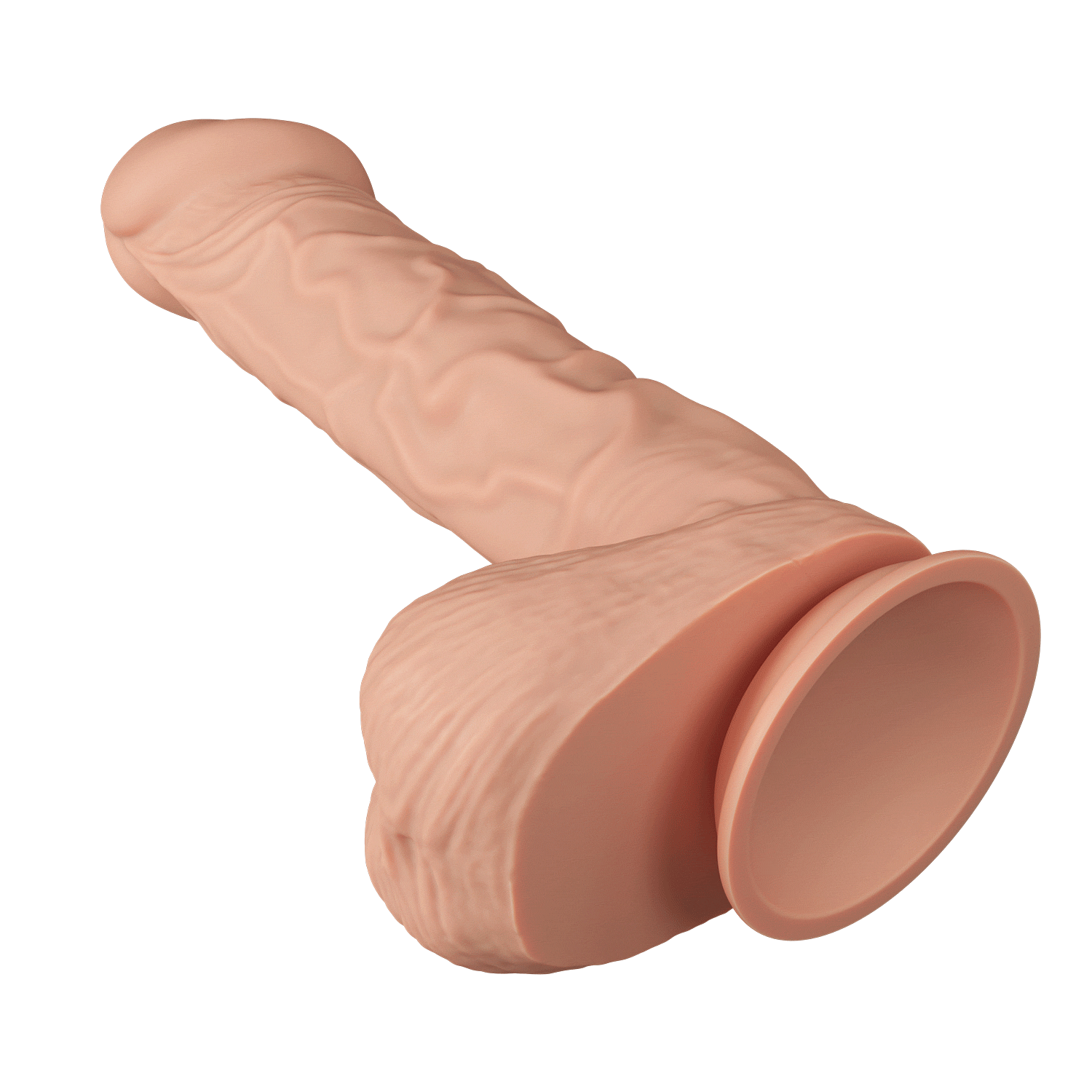 Lybaile Realistisk dildo XL med sugpropp hudfärgad