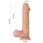 Lybaile Realistisk dildo XL med sugpropp hudfärgad