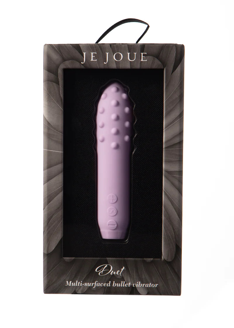 Bullet vibrator i silikon – Je Joue Duet med dubbla ytor (Rosa/Lila)