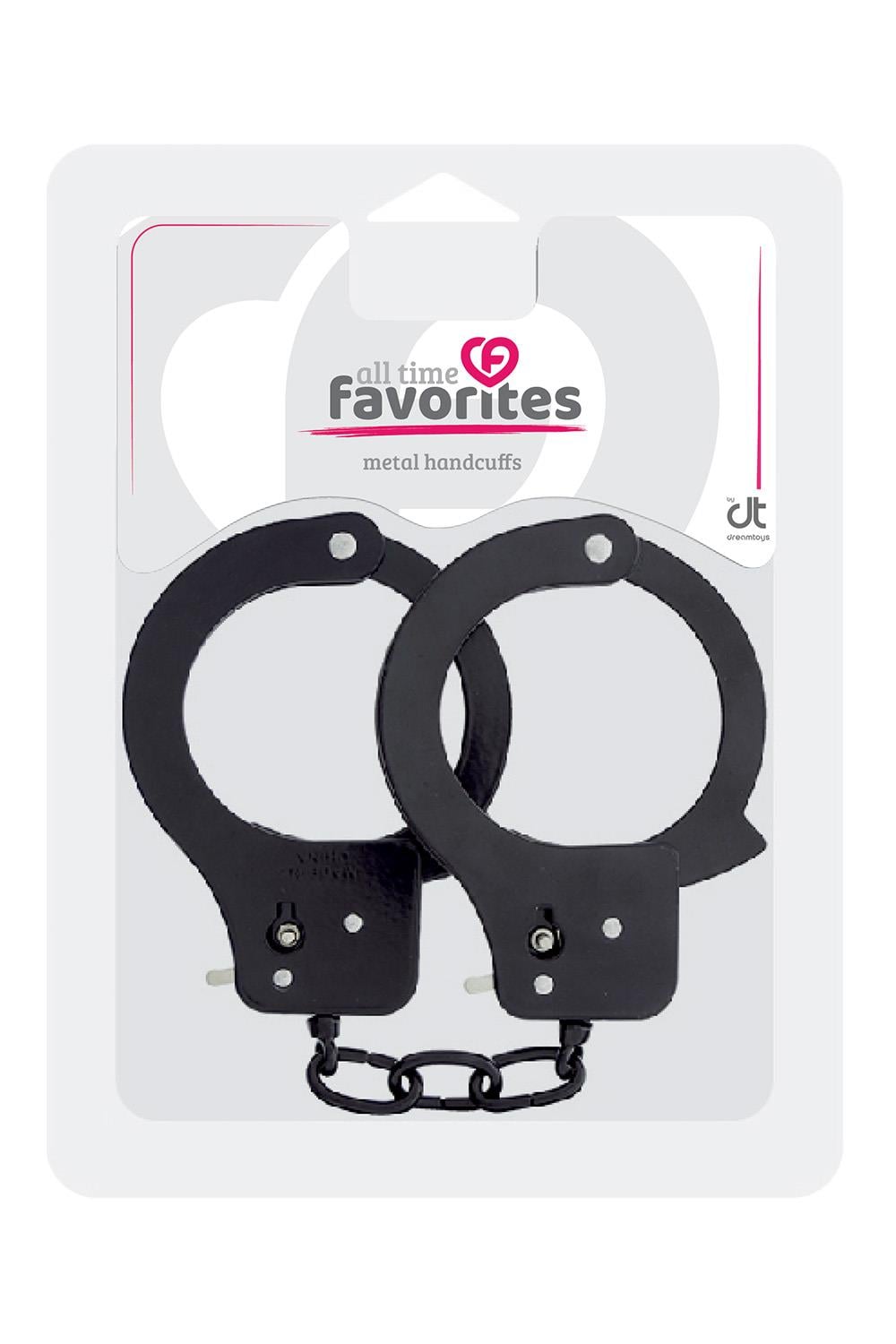 Dreamtoys All Time Favorites Metal Cuffs svart BDSM-tillbehör