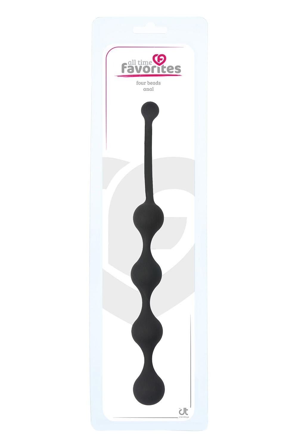 Dreamtoys All Time Favorites Four Beads Anal Black svart analprodukt