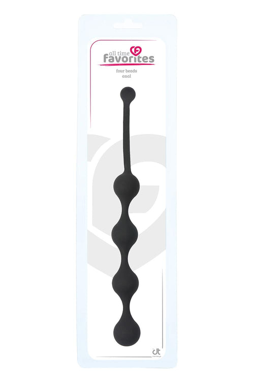 Dreamtoys All Time Favorites Four Beads Anal Black svart analprodukt