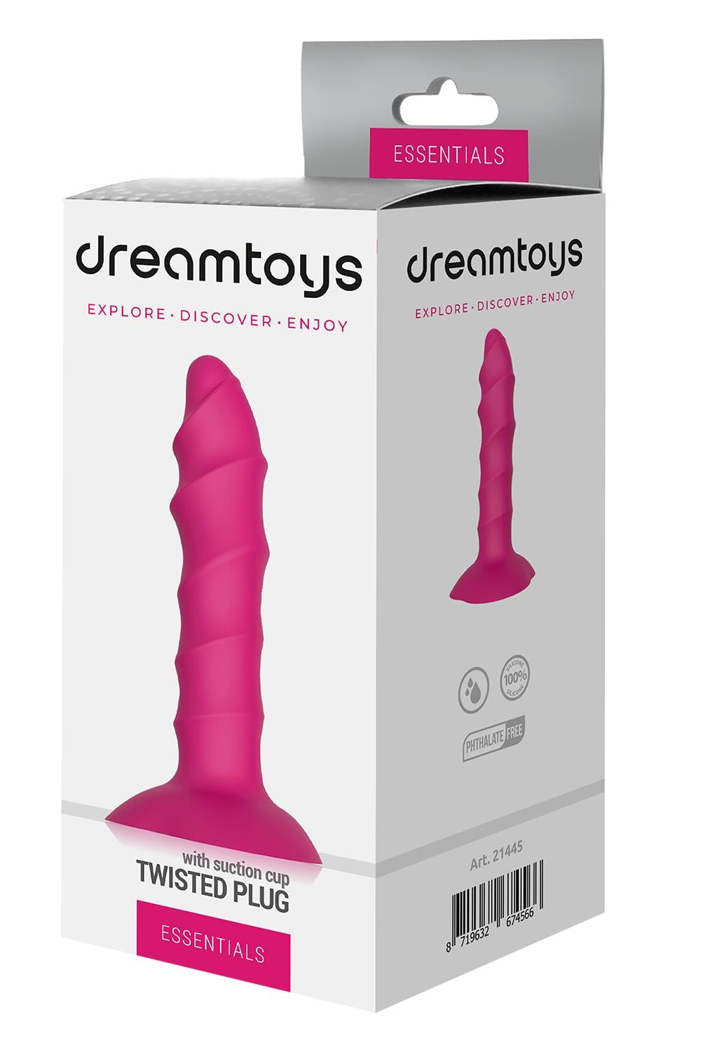 Dreamtoys Essentials Twisted Plug With Suction Cup rengöring