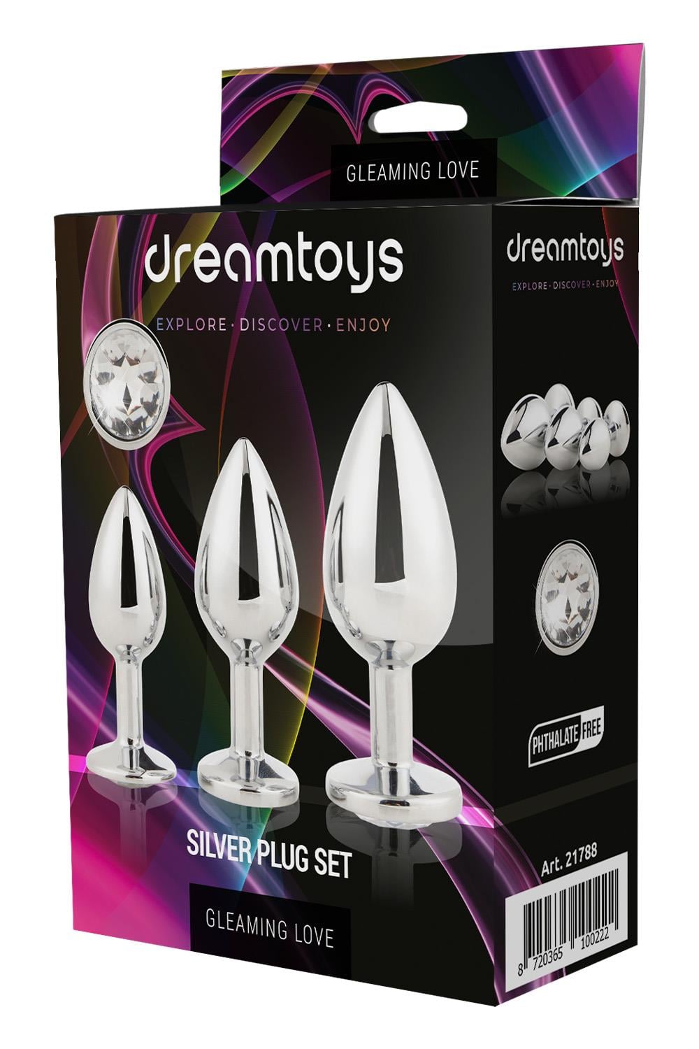 Dreamtoys Gleaming Love Silver Plug Set analprodukt