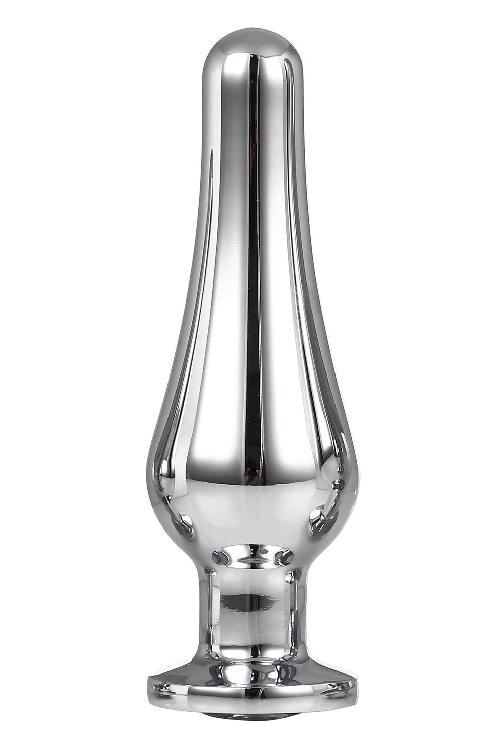 Analplugg medium i aluminium med dekorsten från Dreamtoys