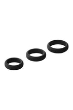 Dreamtoys Ramrod Smooth Silicone Cockring Pack svart penisring