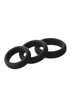 Dreamtoys Ramrod Smooth Silicone Cockring Pack svart penisring