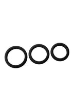 Dreamtoys Ramrod Smooth Silicone Cockring Pack svart penisring