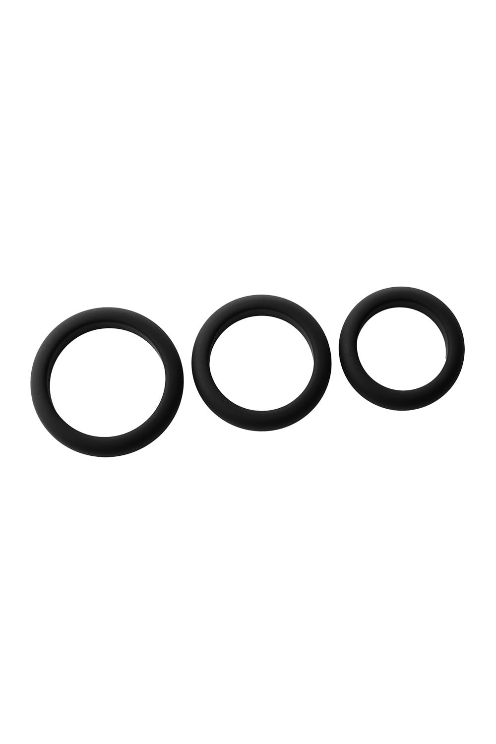 Dreamtoys Ramrod Smooth Silicone Cockring Pack svart penisring