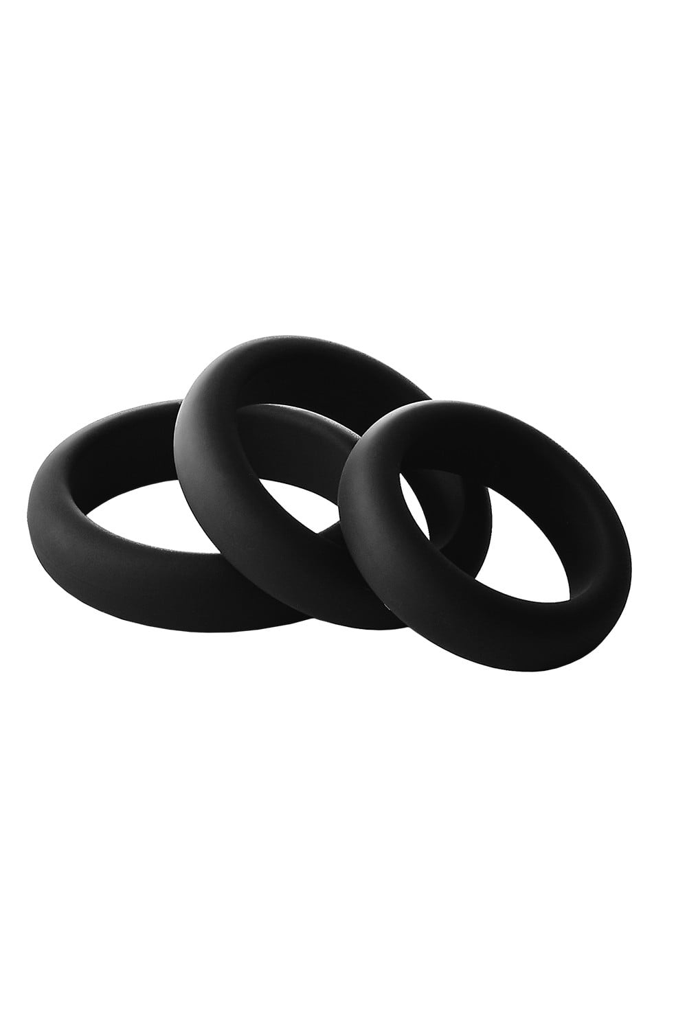 Dreamtoys Ramrod Smooth Silicone Cockring Pack svart penisring