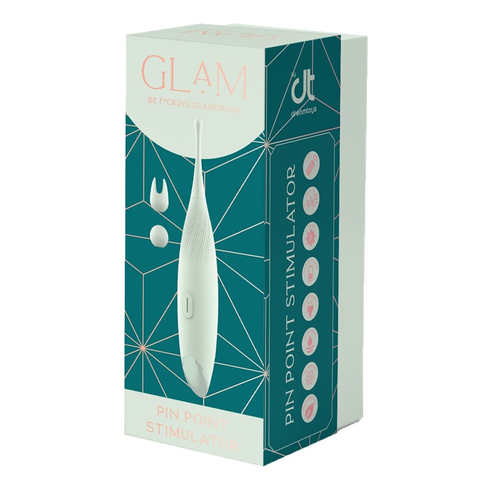 Dreamtoys Glam Pin Point Stimulator grön massageprodukt