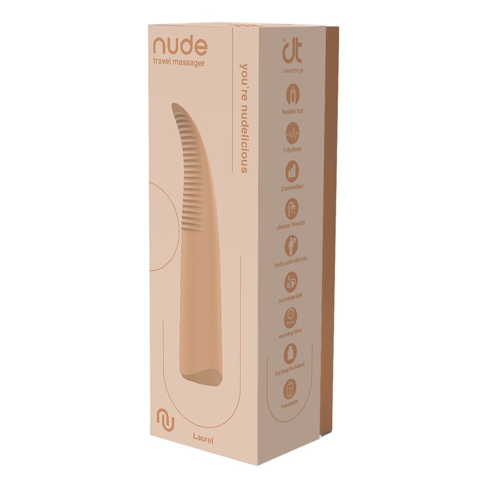 Dreamtoys Nude Laurel Travel Massager orange massageprodukt