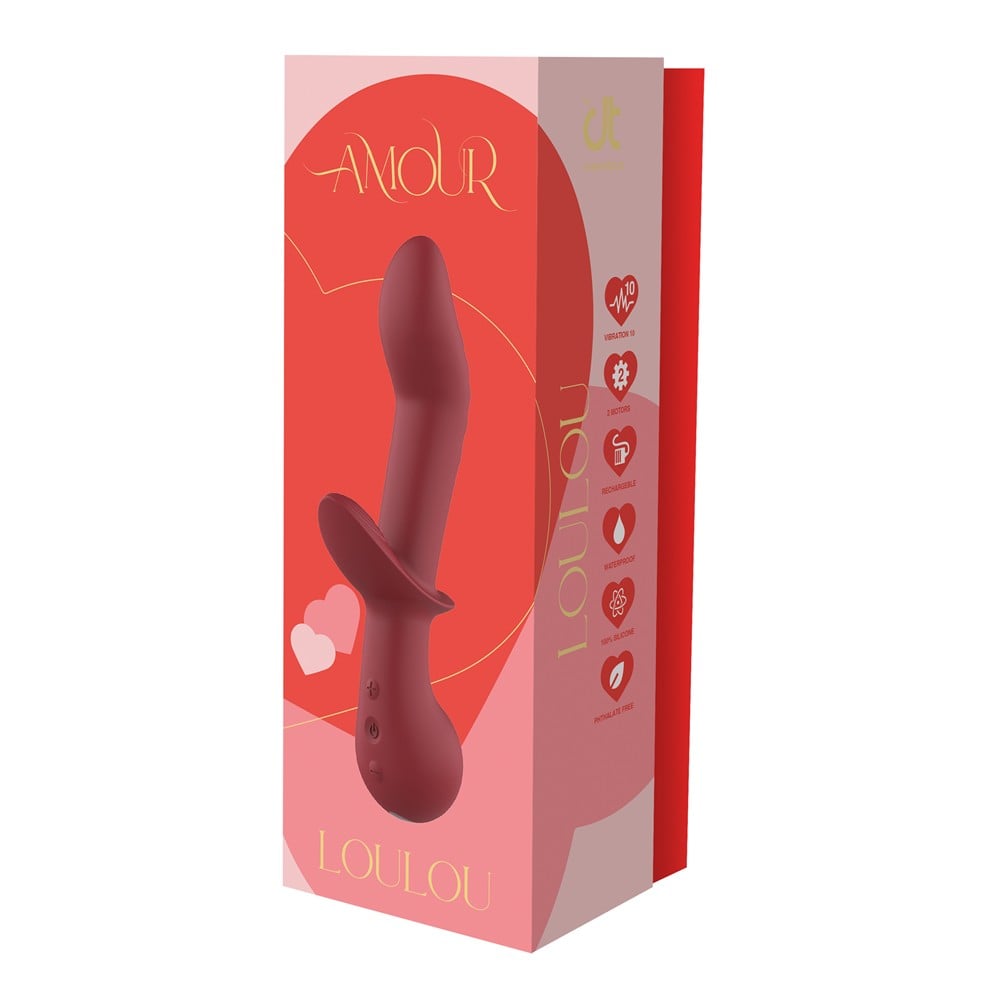 Dreamtoys Amour Flexible G-Spot Duo Vibe Loulou röd G-punktsvibrator