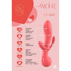 Dreamtoys Amour Triple Pleasure Vibe Claire rosa vibrator