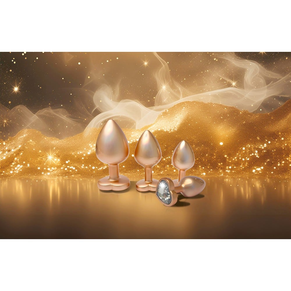 Dreamtoys Gleaming Love Pearl Gold Plug Set guld analprodukt