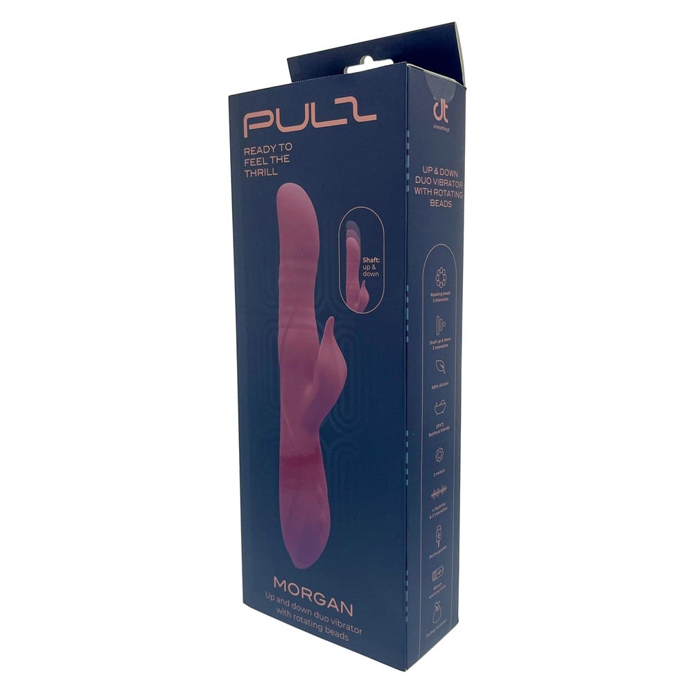 Dreamtoys Pulz Morgan Up And Down Duo Vibrator With Rotating Beads röd
