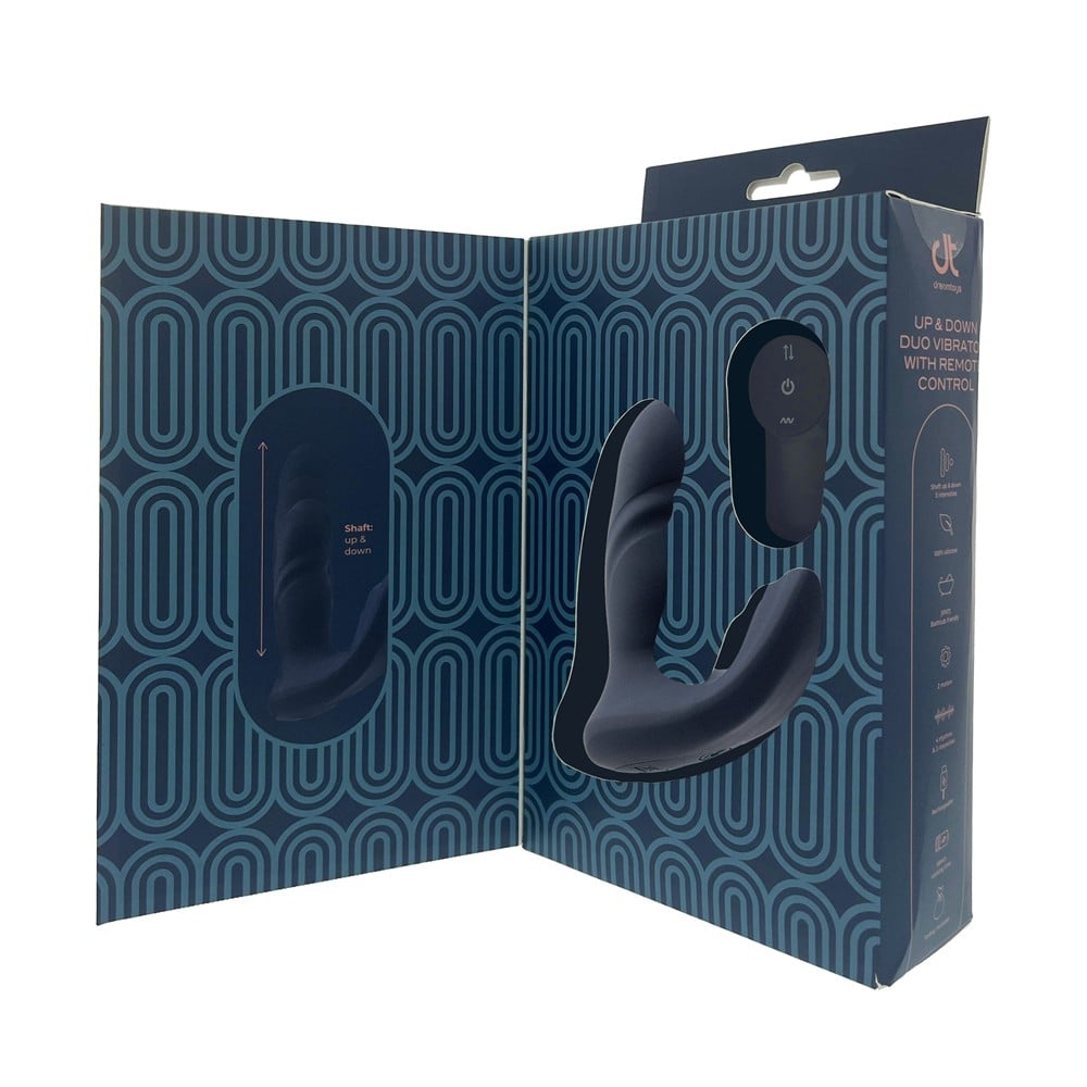 Dreamtoys Pulz Blake Up & Down Duo Vibrator With Remote Control blå