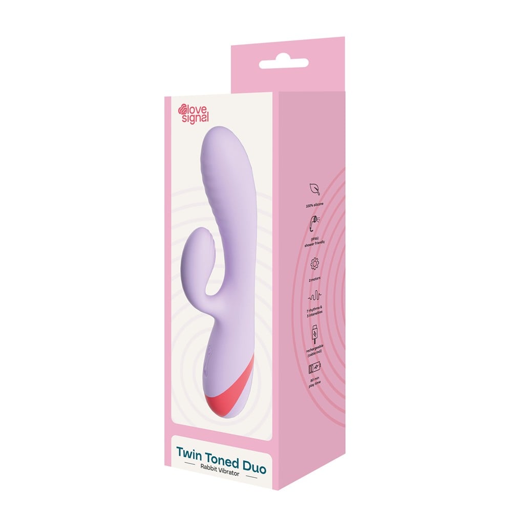 Dreamtoys Love Signal Twin Toned Duo lila rabbitvibrator