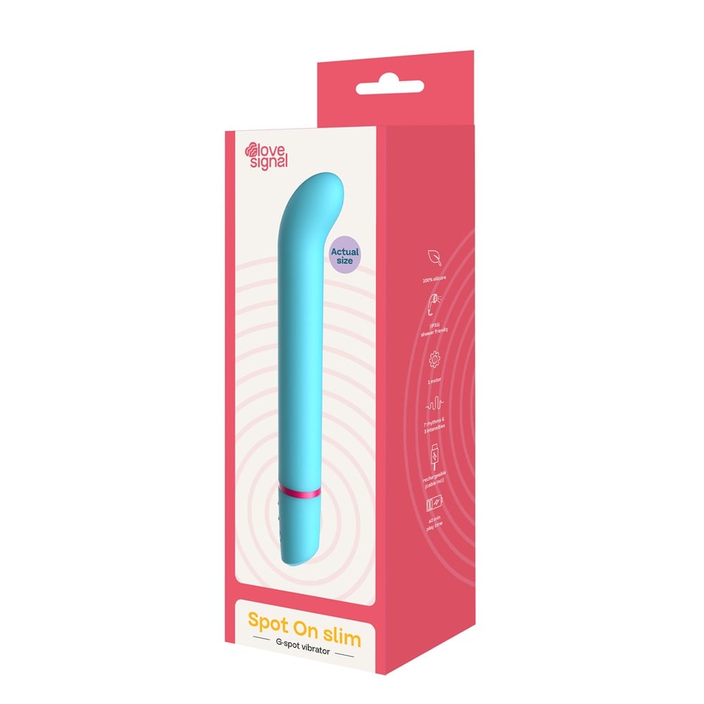Dreamtoys Love Signal Spot On Slim blå G-punktsvibrator