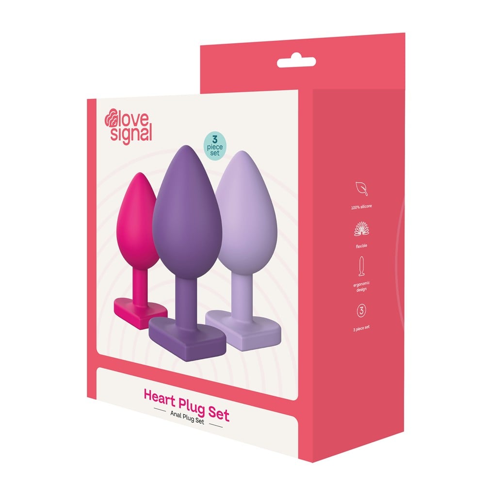 Dreamtoys Love Signal Triple Heart Set multicolor analprodukt