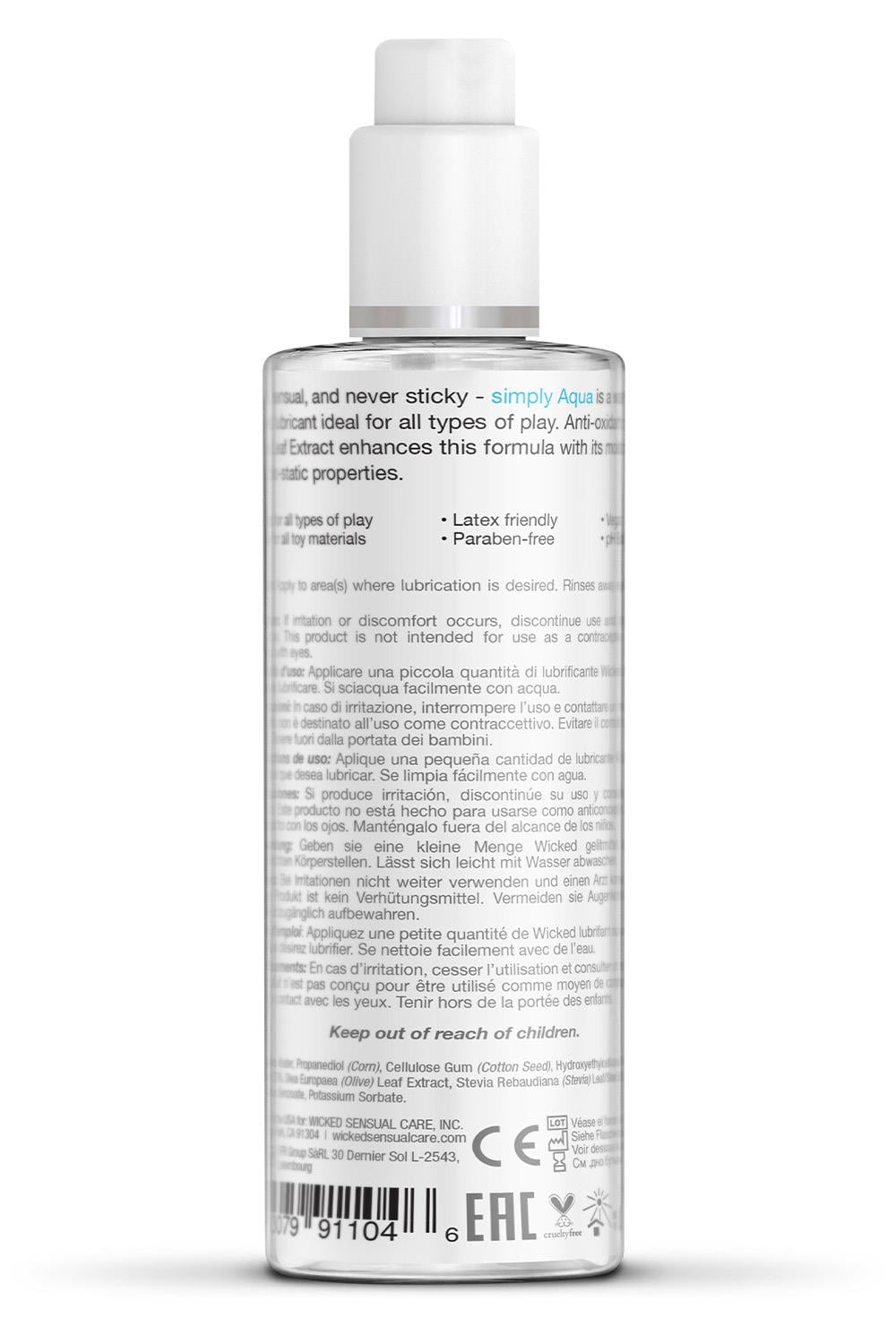 Wicked Sensual Care Wicked Simply Aqua Lubricant 120ml glidmedel