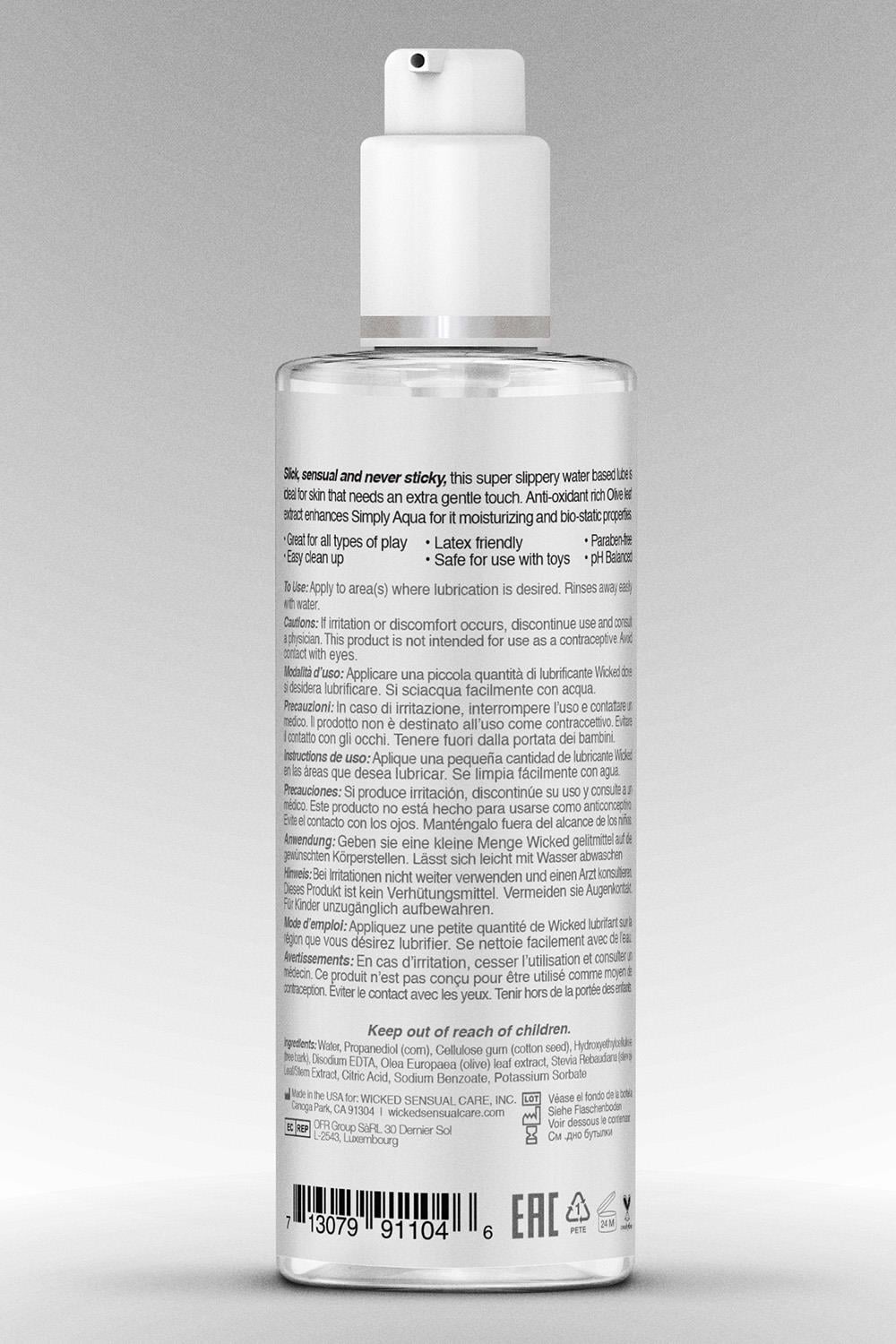 Wicked Sensual Care Wicked Simply Aqua Lubricant 120ml glidmedel