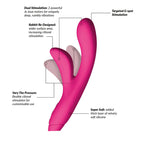 Rabbit-vibrator i silikon Hra – G-punkt och klitorisstimulering (Rosa)