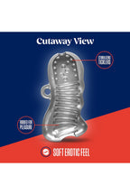 Transparent masturbator med grepphandtag