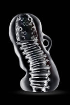 Transparent masturbator med grepphandtag