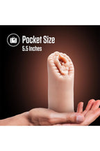 Masturbator med stimulerande kulor i TPE beige