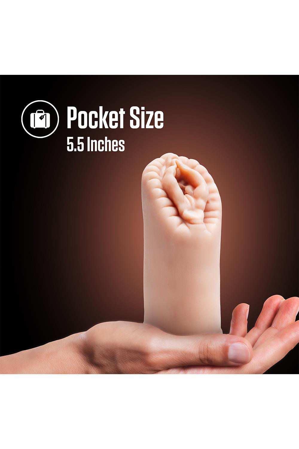 Masturbator med stimulerande kulor i TPE beige