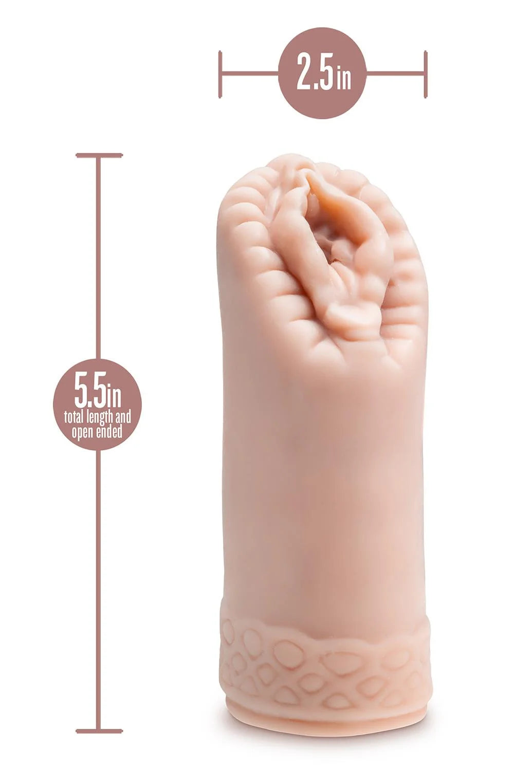 Masturbator med stimulerande kulor i TPE beige