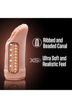 Masturbator med stimulerande kulor i TPE beige