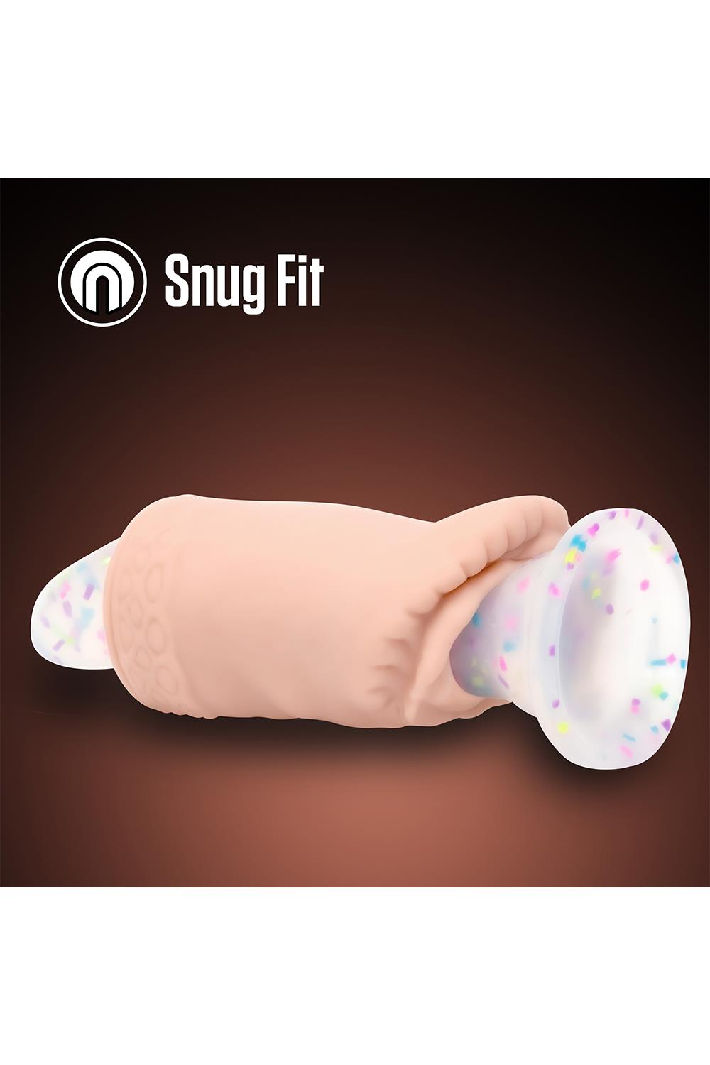 Masturbator med stimulerande kulor i TPE beige