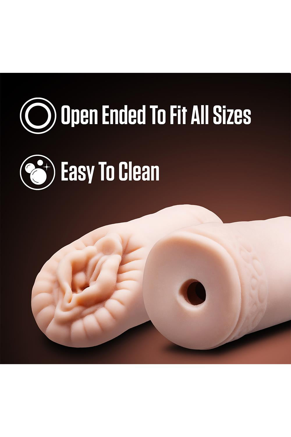 Masturbator med stimulerande kulor i TPE beige