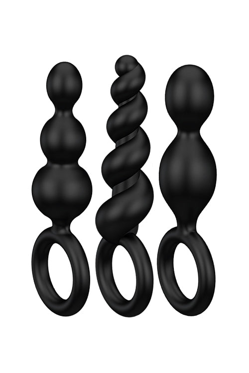 Satisfyer Booty Call Plugs Set Of 3 svart
