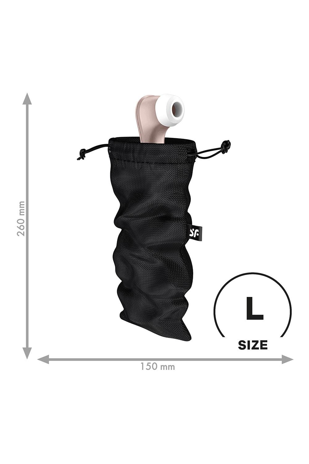 Satisfyer Treasure Bag L svart förvaringspåse