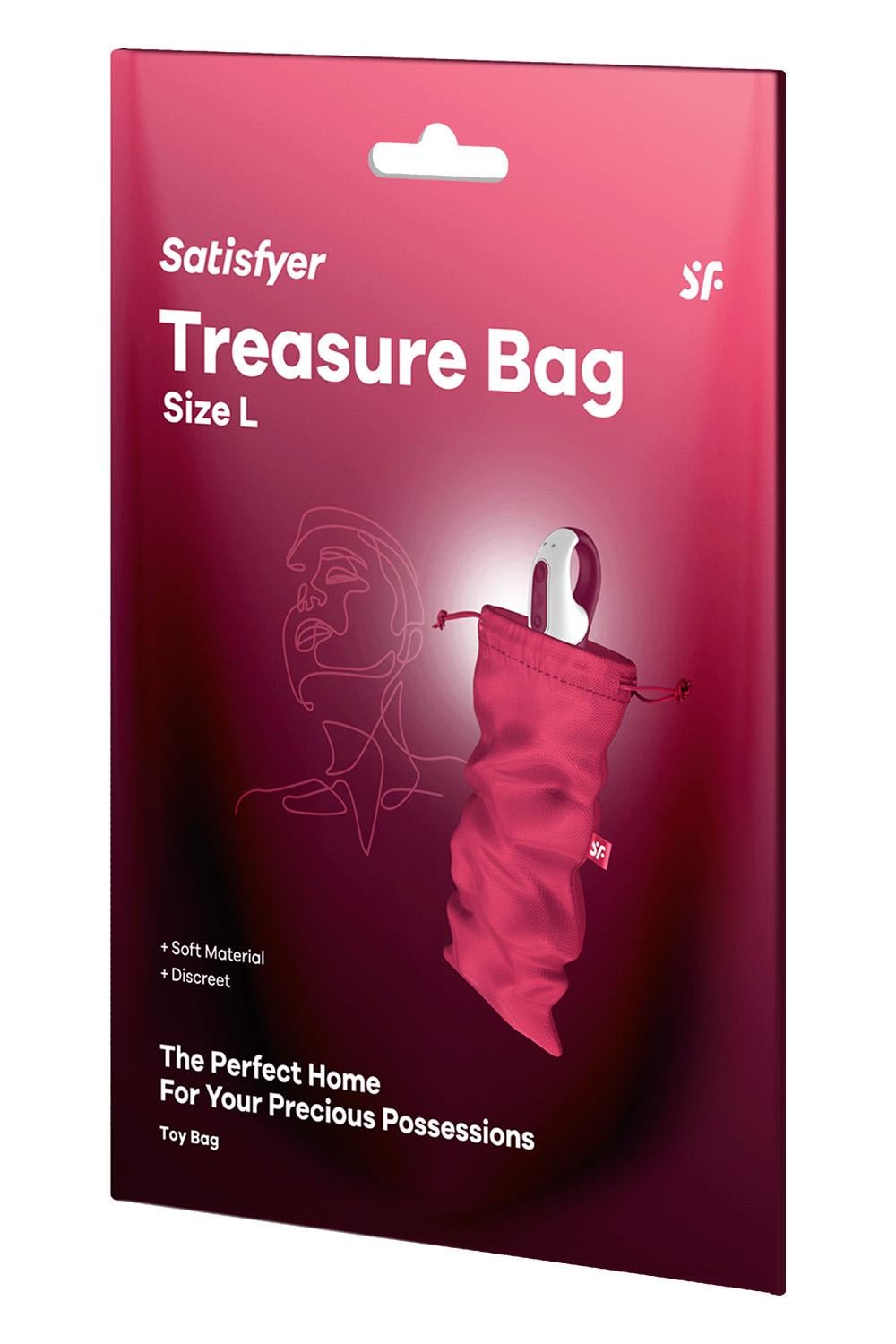 Satisfyer Treasure Bag L rosa förvaringspåse