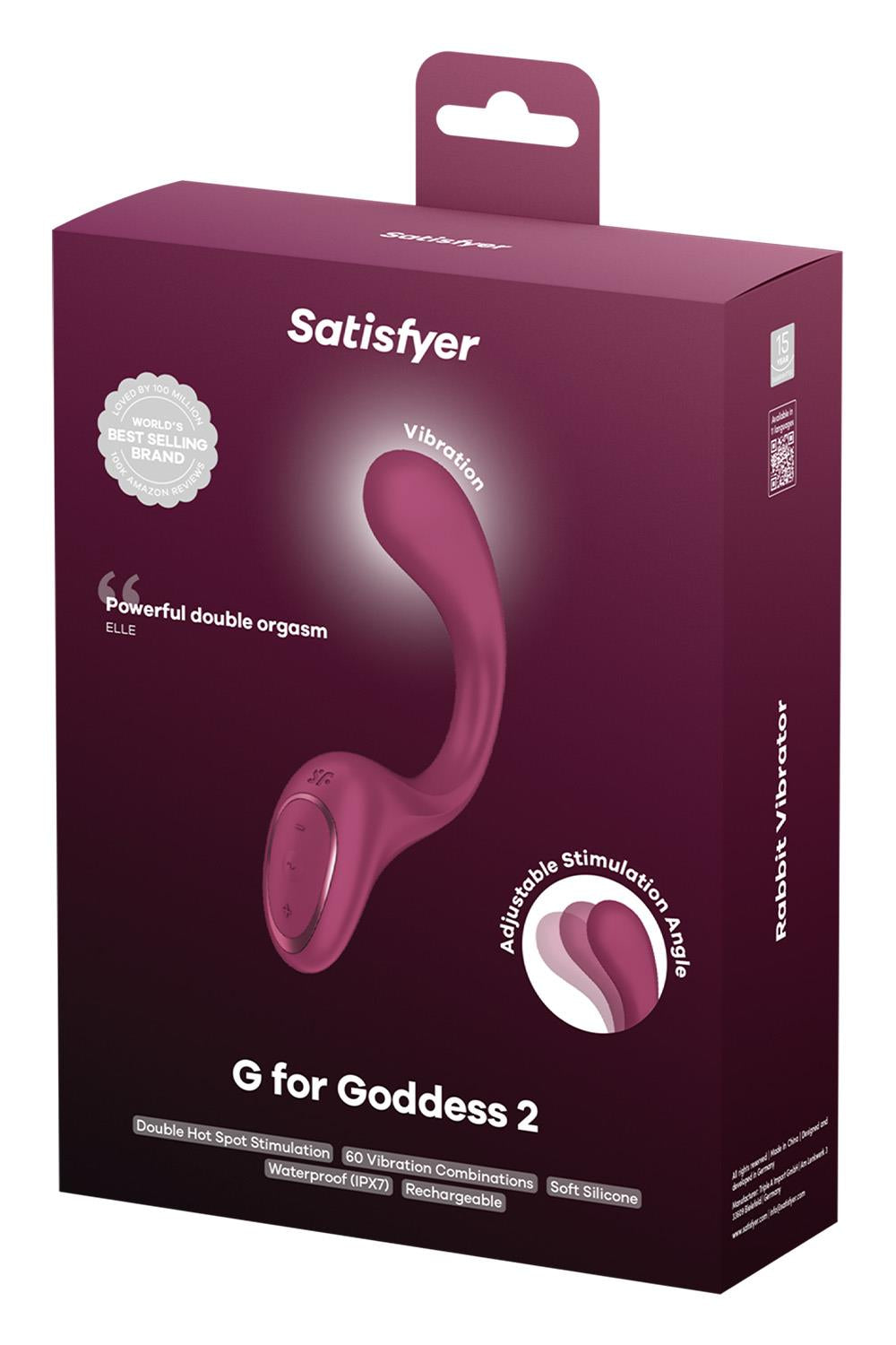 Satisfyer G For Goddess 2 Wine röd