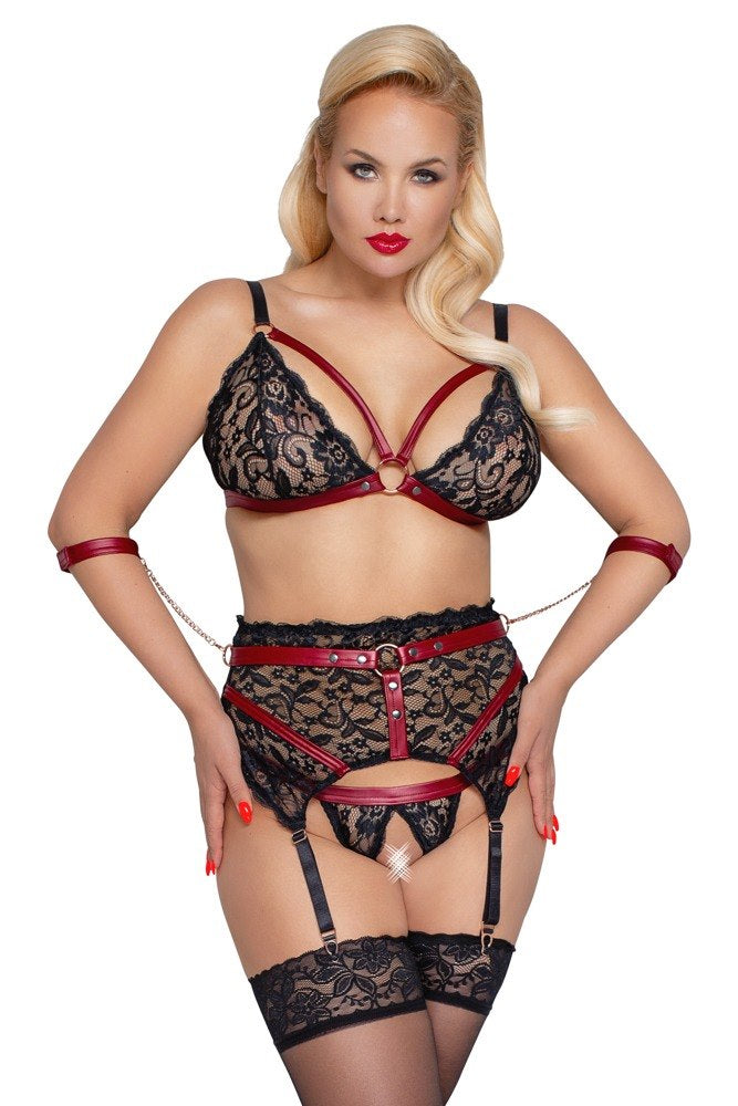 snyggt hangselset suspender set for damer sexig lingerie och strumpeband