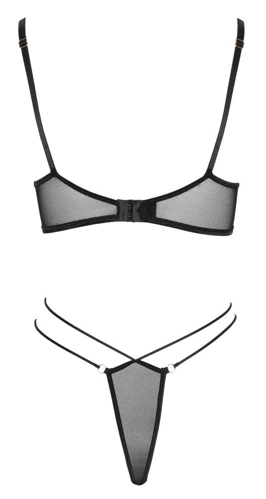 cottelli lingerie set bh och rio trosa med exklusiv brodyr