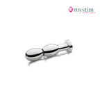 Mystim O(h!)-thello bipolär E-Stim-dildo i aluminium 14 cm