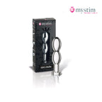 Mystim O(h!)-thello bipolär E-Stim-dildo i aluminium 14 cm