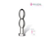 Mystim O(h!)-thello bipolär E-Stim-dildo i aluminium 14 cm